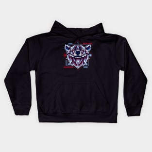 retro head bear Kids Hoodie